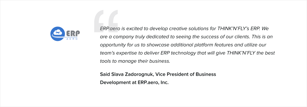 ERP.aero Onboards New French Client THINK’N’FLY